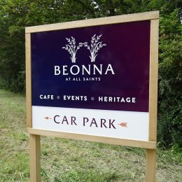 Bowman A car park sign close up