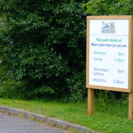Bowman A park entrance sign