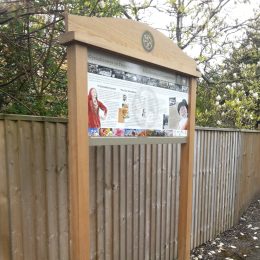 Bowman b interpretation wooden sign