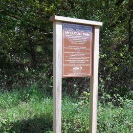 Bowman B parking entrance sign