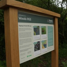 Bowman b wooden interpretation sign