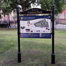 Cavalier entrance park map sign