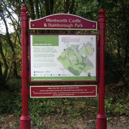 Cavalier interpretation welcome map sign