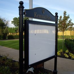Cavalier metal notice board