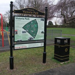 Cavalier park entrance steel sign