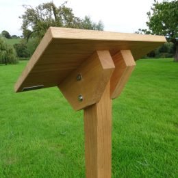 Chelmer single leg wooden lectern back