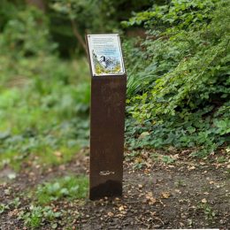 Corten weathering laser cut steel lectern