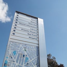 dChipher town entrance sign