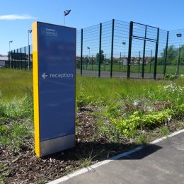 Enigma direction entrance monolith sign