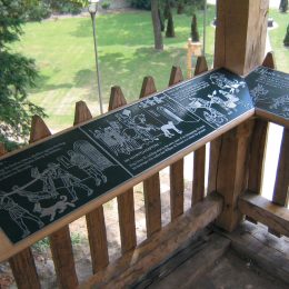 Etched zinc graphic panel