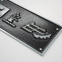 Etched zinc graphic panel