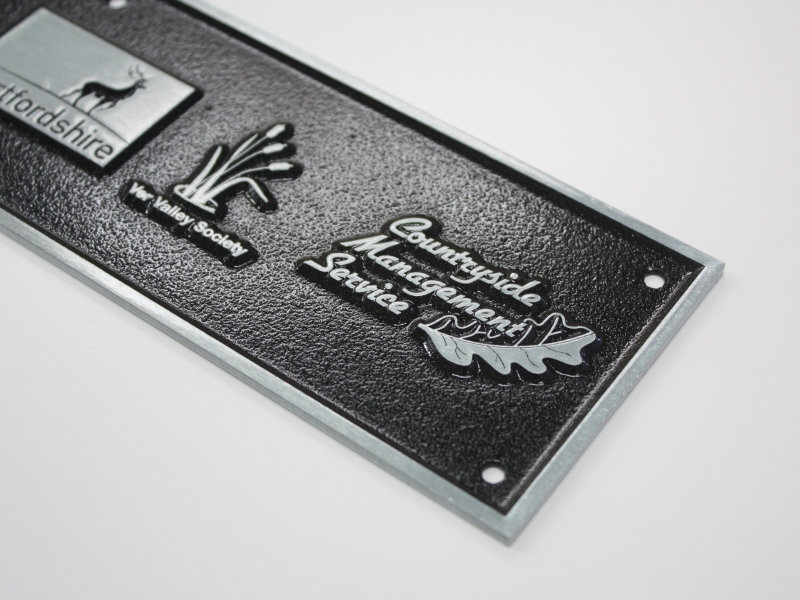 Etched zinc graphic panel