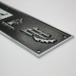 Etched zinc plaque