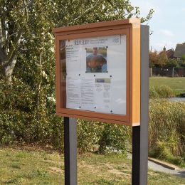 Freestanding recycled plastic noticeboard