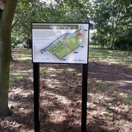 Fusilier interpretation map sign