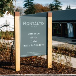 Grenadier entrance information sign