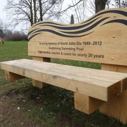 Memorial bench routed