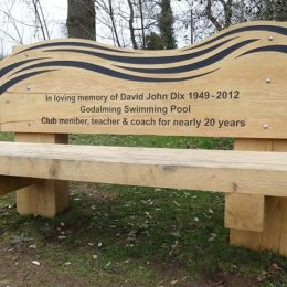 Memorial bench wooden