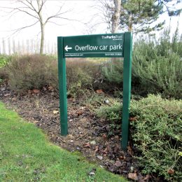 Milton Keynes badging direction sign metal