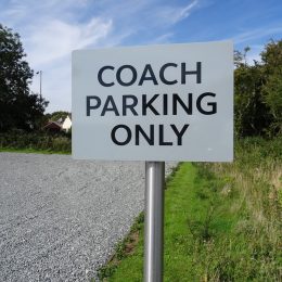 Modular public parking warning sign