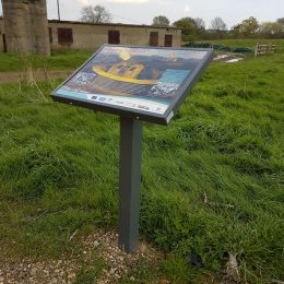 Musketeer steel lectern interpretation panel