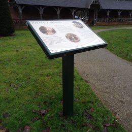 Musketeer steel lectern visitor information board