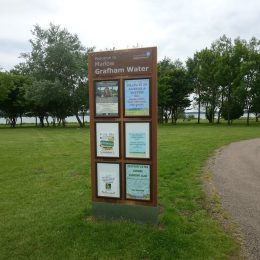 Pedestrian poster display totem