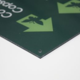 Polycarbonate printed plaque