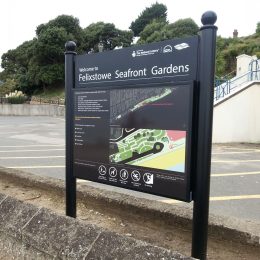 Richmond interpretation metal map sign