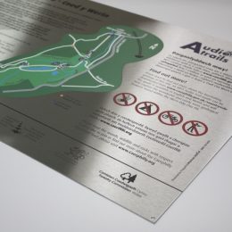 Stainless steel printed plaque