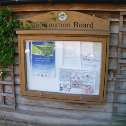 Wallmounting notice board - oak