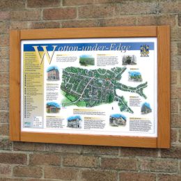 Wallmounting interpretation wood