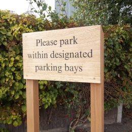 Woodsman vehicle oak warning sign