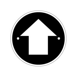Black arrow waymarking disc