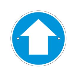 Blue arrow waymarking disc