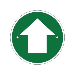 Green arrow waymarking disc
