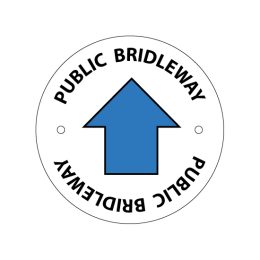 Public bridleway waymarking disc