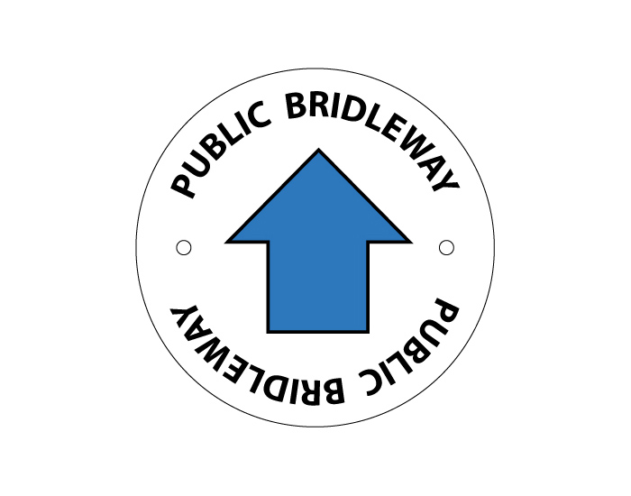Public bridleway waymarking disc