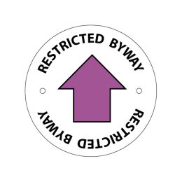 Restricted byway waymarking disc