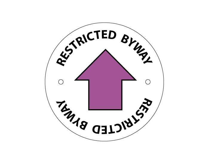 Restricted byway waymarking disc