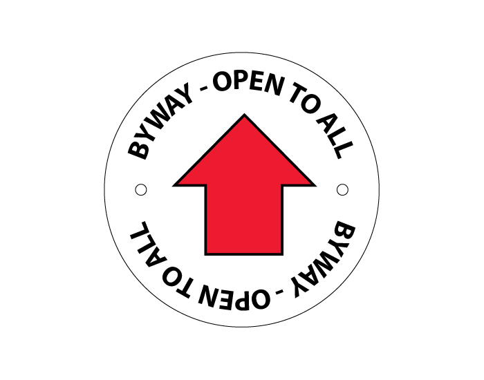 Open byway waymarking disc
