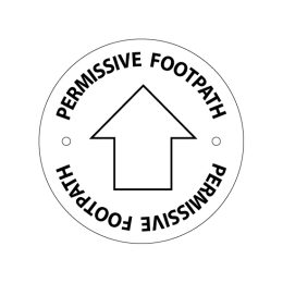 Permissive footpath waymarking disc
