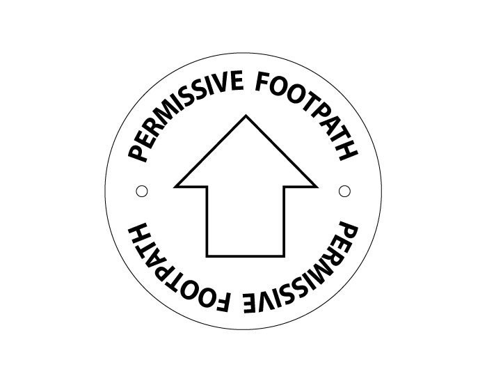 Permissive footpath waymarking disc