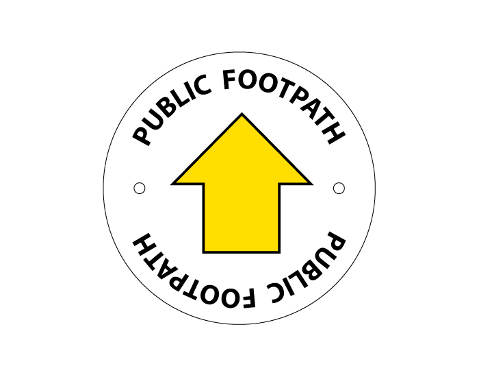 Public footpath waymarking disc