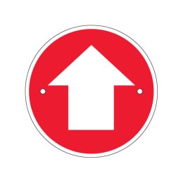 Red arrow waymarking disc