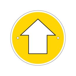 Yellow arrow waymarking disc