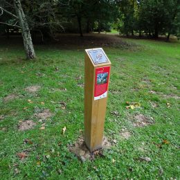 Activity trail waymarking information post