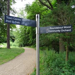 Contemporary visitor fingerpost