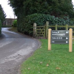 Grenadier directional parking sign