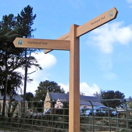 Rustic oak fingerpost